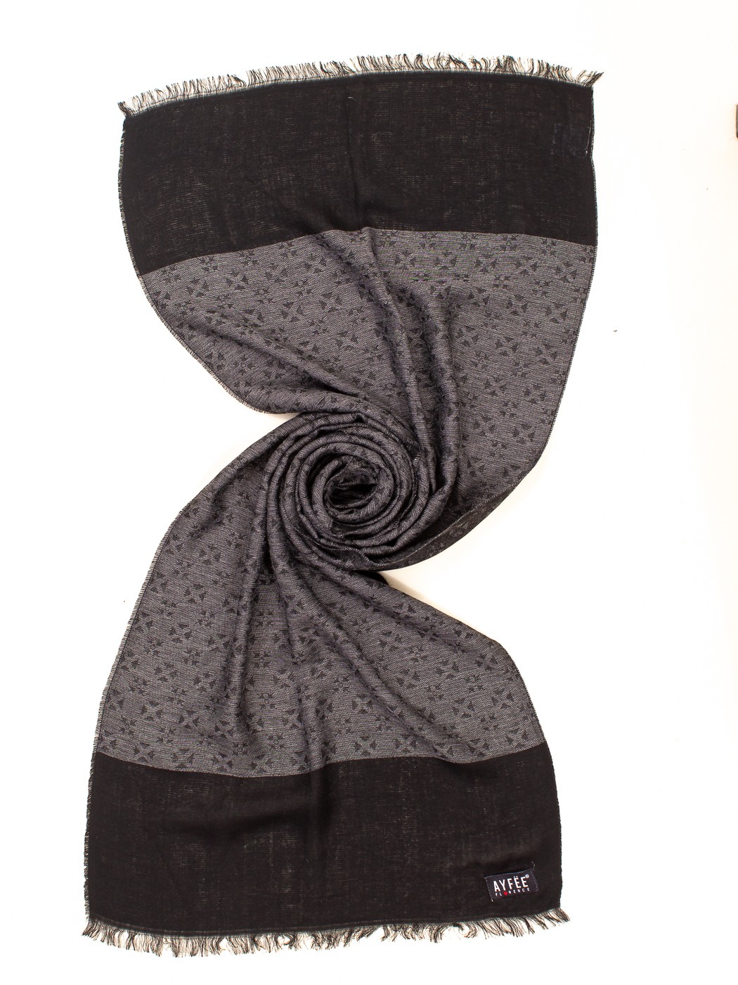 STOLA UOMO JACQUARD TIE, 180X40 - BLACK